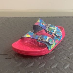 Birki's by Birkenstock tie hot pink sandals women's size 37.5